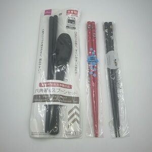 New Daiso Hexagon Chopsticks-Spoon 2 Chopsticks set